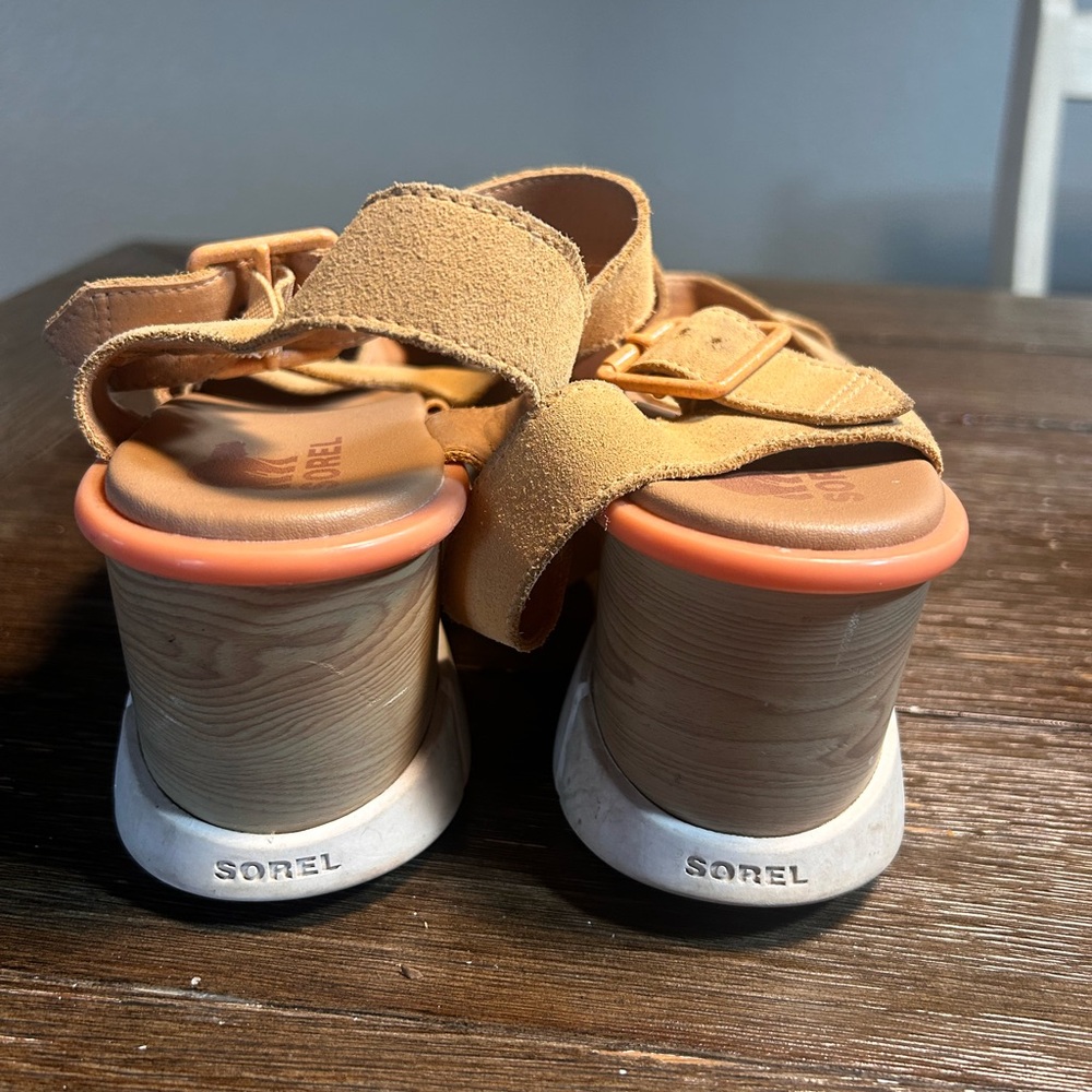 Sorel Joanie III ankle strap wedge sandals size 10 - Picture 8 of 11